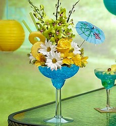 Blue Hawaiian Floral Margarita Davenport Florist - Same Day Flower Delivery - Flower Power 